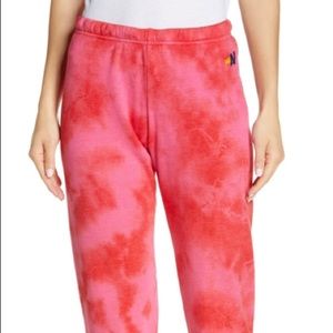 Aviator Nation Pink Tie Dye Sweatpants